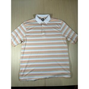 Footjoy FJ Polo Shirt Mens XL Multicolor Striped Golf‎ Short Sleeve Performance